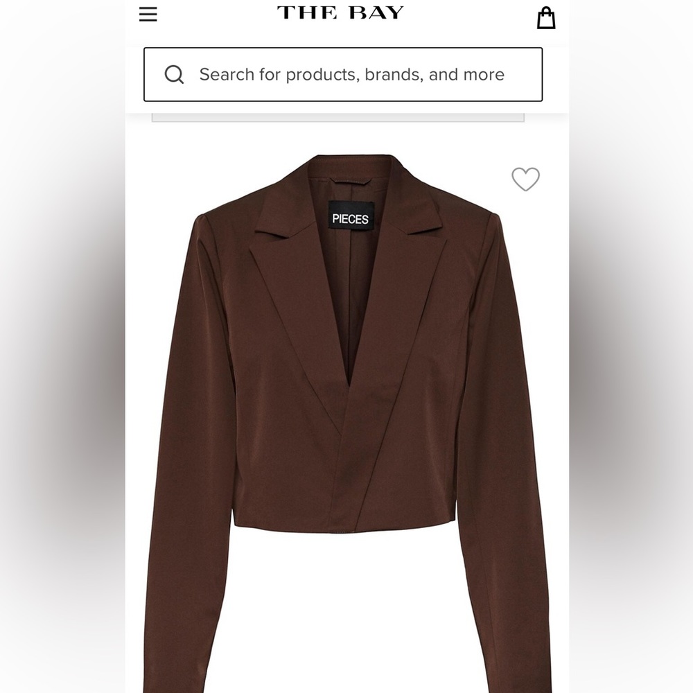 NWOT Chicory Coffee Peices cropped blazer
